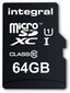 Muistikortti SD + adapter Integral 64 Gt microSDXC UltimaPro hinta ja tiedot | Puhelimen muistikortit | hobbyhall.fi