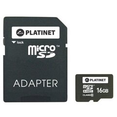 Platinet microSDHC 16GB [class 10, Adapter SD] hinta ja tiedot | Platinet Puhelimet, älylaitteet ja kamerat | hobbyhall.fi