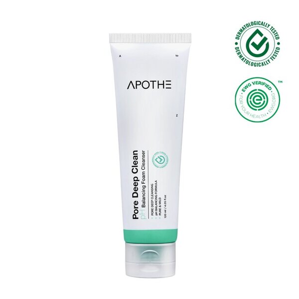 APOTHE Pore Deep Clean pH Balancing Foam Cleanser, 120 ml - Mieto pH:n huokoset puhdistava vaahto