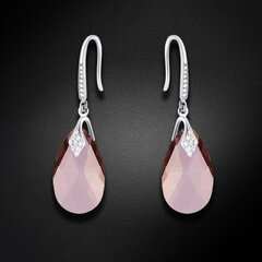 Hopeiset korvakorut "Baroque III (Antique Pink)" Swarovski kiteillä hinta ja tiedot | Korvakorut | hobbyhall.fi