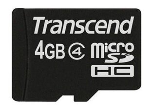 Transcend Memory Micro SDHC 4GB / CLASS4 TS4GUSDC4 hinta ja tiedot | Transcend Matkapuhelimet ja tarvikkeet | hobbyhall.fi
