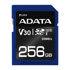 ADATA Premier Pro UHS-I SDXC, 256 GB, Flash memory class 10, U3, V30, 85 MB hinta ja tiedot | Puhelimen muistikortit | hobbyhall.fi