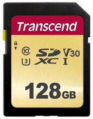 TRANSCEND SDXC UHS-3/V30 128GB MLC hinta ja tiedot | Puhelimen muistikortit | hobbyhall.fi