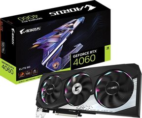 Gigabyte GeForce RTX 4060 Aorus Elite GV-N4060AORUS hinta ja tiedot | Näytönohjaimet | hobbyhall.fi