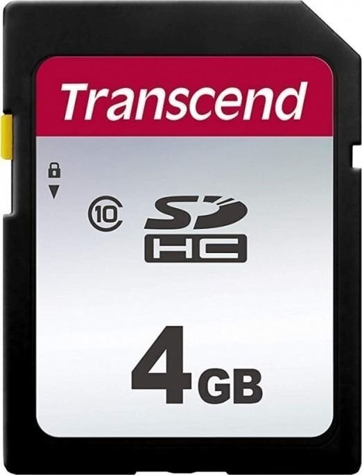 Transcend 4GB 300S, SDHC-muistikortti, 20/10 MB/s hinta ja tiedot | Puhelimen muistikortit | hobbyhall.fi