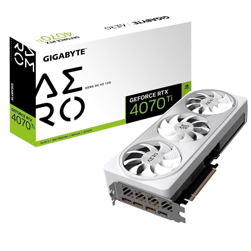 Gigabyte GeForce RTX 4070 Ti Aero OC V2 GV-N407TAEROOCV2-12GD hinta ja tiedot | Näytönohjaimet | hobbyhall.fi