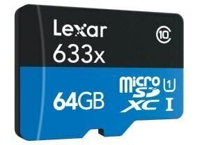 microSDXC-muisti 64GB Lexar LSDMI64GB hinta ja tiedot | Puhelimen muistikortit | hobbyhall.fi