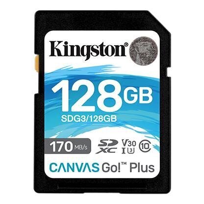 KINGSTON 128GB SDXC Canvas Go Plus 170R muistitikku hinta ja tiedot | Puhelimen muistikortit | hobbyhall.fi