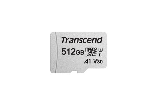 MEMORY MICRO SDXC 512GB W/A/TS512GUSD300S-A TRANSCEND hinta ja tiedot | Puhelimen muistikortit | hobbyhall.fi