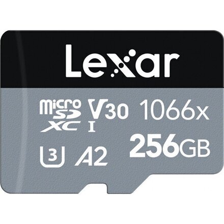 Lexar High-Performance 1066x UHS-I MicroSDXC, 256 GB, Flash memory class 10, Black hinta ja tiedot | Puhelimen muistikortit | hobbyhall.fi