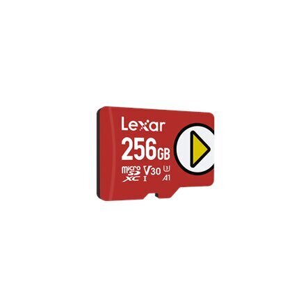 Lexar Play UHS-I MicroSDXC, 256 GB, Flash memory class 10, Red, 150 MB hinta ja tiedot | Puhelimen muistikortit | hobbyhall.fi