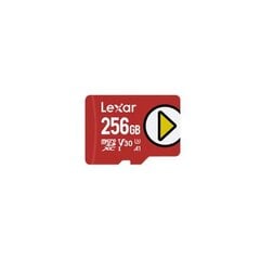 Lexar Play UHS-I MicroSDXC, 256 GB, Flash memory class 10, Red, 150 MB hinta ja tiedot | Puhelimen muistikortit | hobbyhall.fi