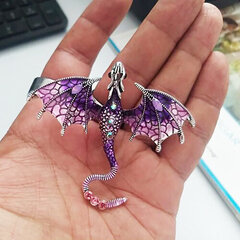 Rintaneula Lavender dragon hinta ja tiedot | Rintakorut | hobbyhall.fi