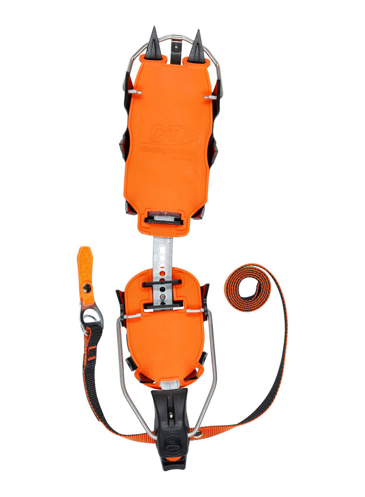 Kenkien vuorikiipeilysiteet Climbing Technology Ice Automatic, musta/oranssi/kromi, 36-46, 2 kpl hinta ja tiedot | Kengänsuojat ja nastapohjat | hobbyhall.fi