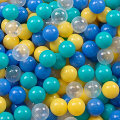 Selonis leikkiteltta 105x90cm/300 pallot, sininen:turkoosi-sininen-keltainen-läpinäkyvä hinta ja tiedot | Vauvan lelut | hobbyhall.fi