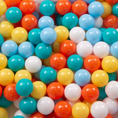 KiddyMoon pehmeät muoviset leikkipallot lapsille 500 palloa/6cm-2.36, valkoinen/keltainen/oranssi/vauvan sininen/turkoosi hinta ja tiedot | Vauvan lelut | hobbyhall.fi