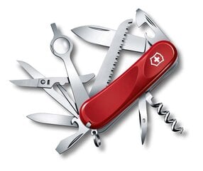 VICTORINOX EVOLUTION 23 KESKIKOKOINEN TASKUVEITSI suurennuslasilla hinta ja tiedot | Monitoimityökalut ja veitset retkeilyyn | hobbyhall.fi