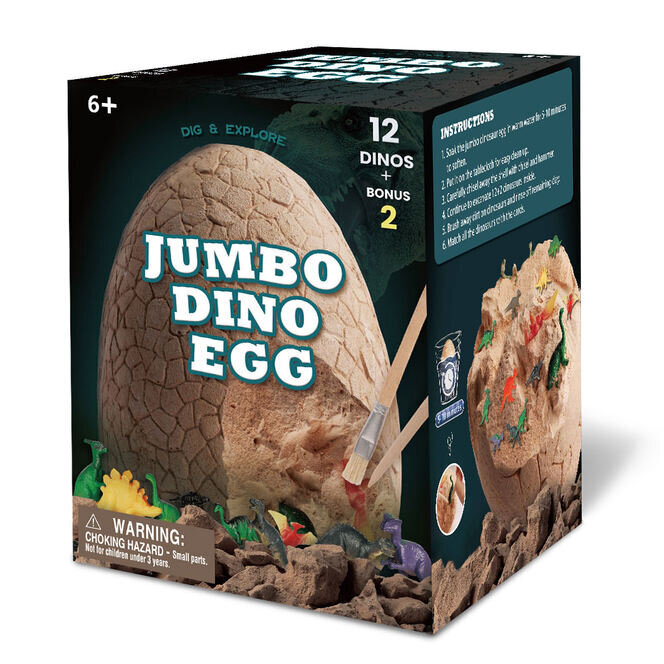 Jumbo Dino Egg - paleontologisarja hinta ja tiedot | Kehittävät lelut | hobbyhall.fi