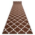 Kumipohjainen matto 100 cm Marokkolainen apila ruskea TRELLIS 30351