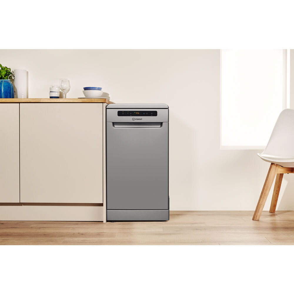 Astianpesukone Indesit DSFO3T224CS, 45 cm 10 astiastoa, hopea hinta ja tiedot | Astianpesukoneet | hobbyhall.fi