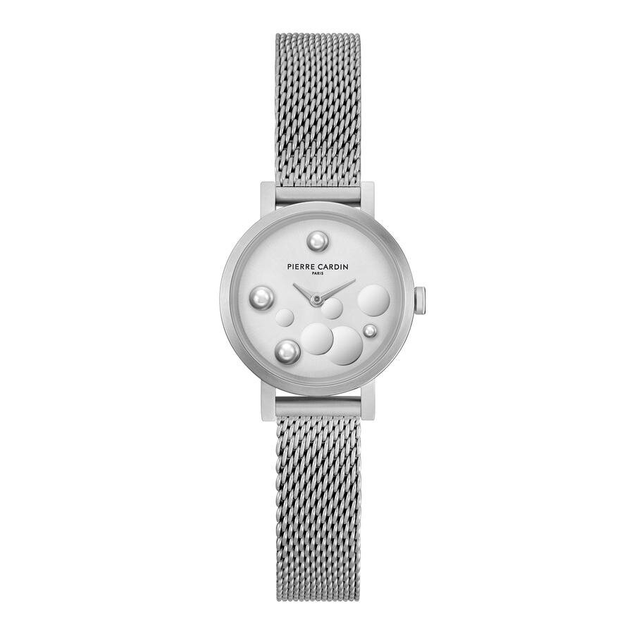 Pierre Cardin Canal St. Martin Pearls 27mm Silver -rannekello, naisten Pierre Cardini -kello on täydellinen valinta jokaiselle modernille naiselle, sillä sen ajaton estetiikka on saanut inspiraationsa rakastetun ranskalaisen suunnittelijan Pierre Cardinin hinta ja tiedot | Naisten kellot | hobbyhall.fi
