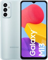 Samsung Galaxy M13 -puhelin, 4 / 128GB, Dual SIM, vaaleansininen hinta ja tiedot | Matkapuhelimet | hobbyhall.fi