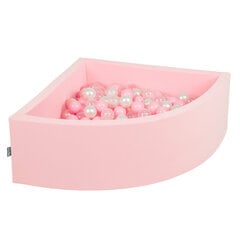 KiddyMoon pehmeä pallomeri neljännes kulmikas 90x30cm/200 pallot ∅ 7cm , vaaleanpunainen: vaaleanpunainen / helmi / läpinäky hinta ja tiedot | Vauvan lelut | hobbyhall.fi