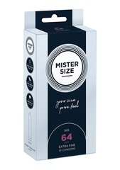 Kondomit Mister, koko 64mm, 10 kpl hinta ja tiedot | Kondomit | hobbyhall.fi