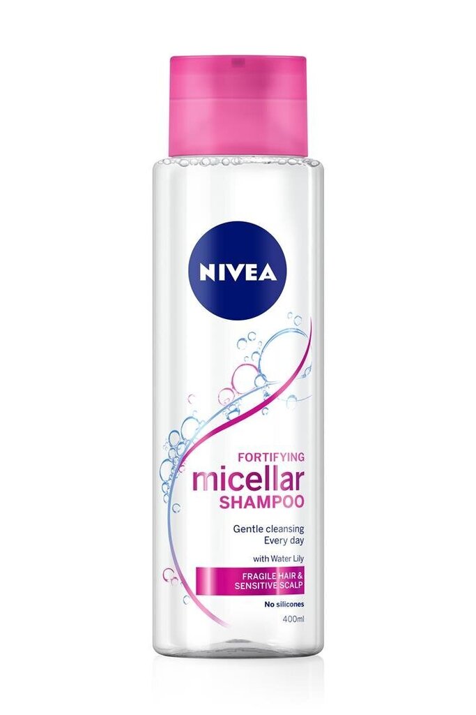 Hiuksia vahvistava misellishampoo Nivea Micellar 400ml, 6 pakkausta hinta ja tiedot | Shampoot | hobbyhall.fi
