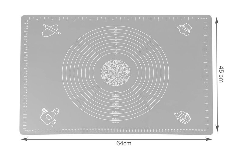 Erittäin Iso Harmaa Silikonileikkuulauta 64x45cm Alusta hinta ja tiedot | Uunivuoat ja leivontavälineet | hobbyhall.fi