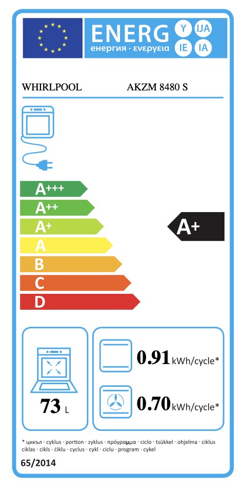 Whirlpool AKZM8480S integroitava erillisuuni, 73L, pyrolyysi, AKZM8480S hinta ja tiedot | Erillisuunit | hobbyhall.fi