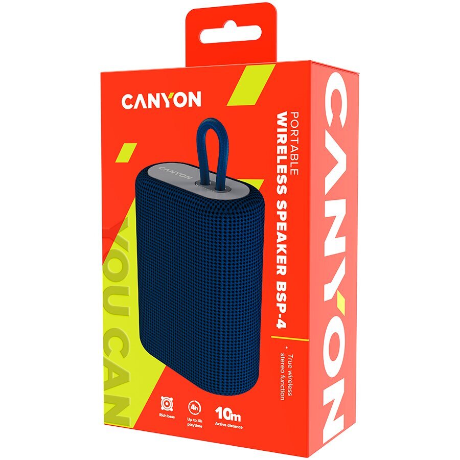 Canyon BSP-4 Blue CNE-CBTSP4BL hinta ja tiedot | Kaiuttimet | hobbyhall.fi