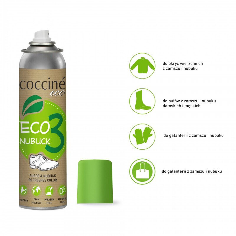 Mokanhoitosuihke (väritön) - Coccine Eco Nubuk 3 (neutral), 200 ml hinta ja tiedot | Vaatteiden ja jalkineiden hoito | hobbyhall.fi