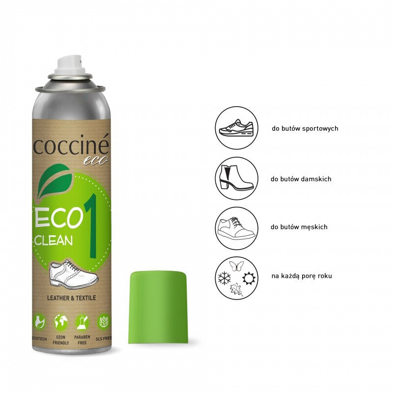 Kenkäshampoo kaikille materiaaleille (Vegan) -Coccine Eco Clean 1, 200 ml hinta ja tiedot | Vaatteiden ja jalkineiden hoito | hobbyhall.fi