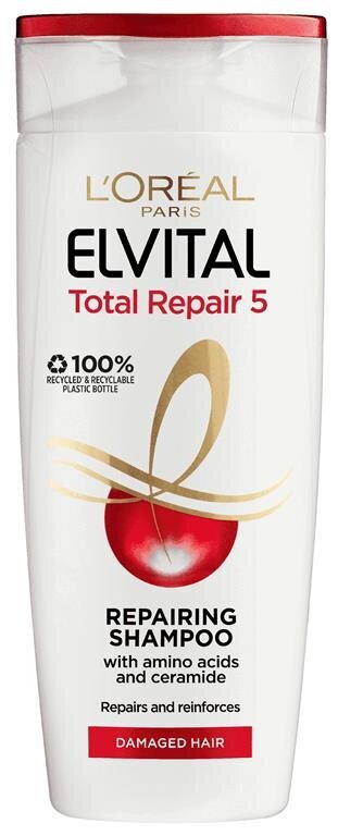 Elvital shampoo Total Repair 5, 250ml, 6 pakkausta hinta ja tiedot | Shampoot | hobbyhall.fi