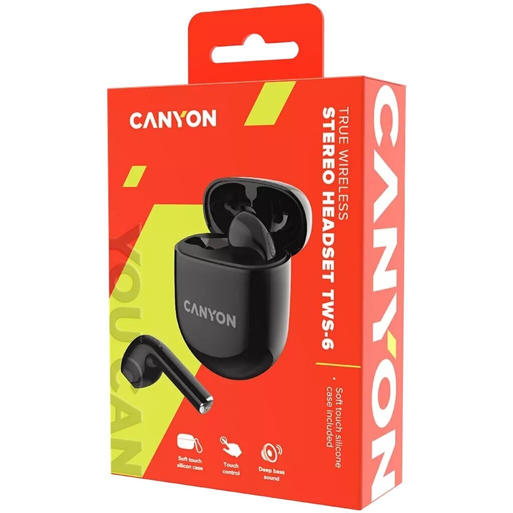 Canyon TWS-6 Black CNS-TWS6B hinta ja tiedot | Kuulokkeet | hobbyhall.fi