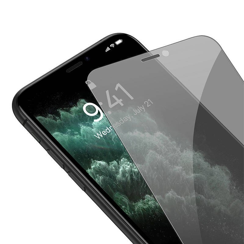Baseus Crystal Privacy Protection Tempered Glass 0.3mm for iPhone X|XS hinta ja tiedot | Näytönsuojakalvot ja -lasit | hobbyhall.fi