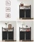 Pyykkikori, jossa on 2 lokeroa ja hyllyt, 73 x 33 x 91 cm, ruskea/musta hinta ja tiedot | Kylpyhuoneen sisustus | hobbyhall.fi