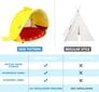 Meishang UV-suoja lasten rantateltta, 110x80x70cm, keltainen hinta ja tiedot | Teltat | hobbyhall.fi