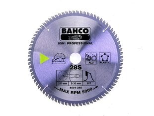 Pyörösahan terä Bahco 216x30mm 48H -5°, (25mm adapteri), alumiinille hinta ja tiedot | Sahat ja sirkkelit | hobbyhall.fi