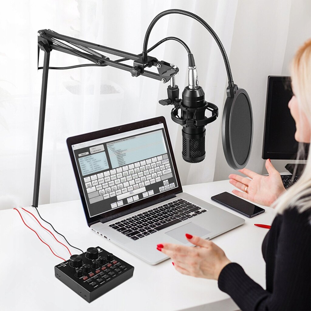 Mikrofoni Pop - suodattimella ja USB-kaapelilla hinta ja tiedot | Mikrofonit | hobbyhall.fi
