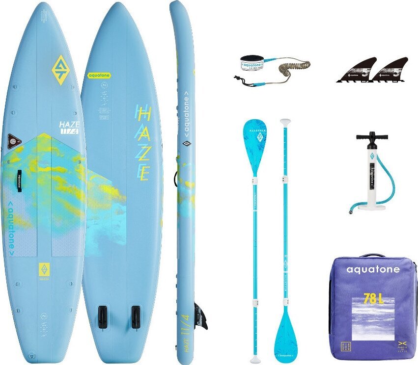 SUP-lauta Ilmatäytteinen Aquatone Haze 10.4, 345 cm, sininen hinta ja tiedot | SUP-laudat ja surffilaudat | hobbyhall.fi