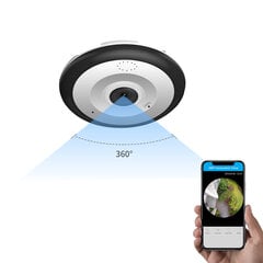Wifi-videovalvontakamera 360* (kalansilmä) hinta ja tiedot | Ei ole määritelty Kodin turvajärjestelmät | hobbyhall.fi