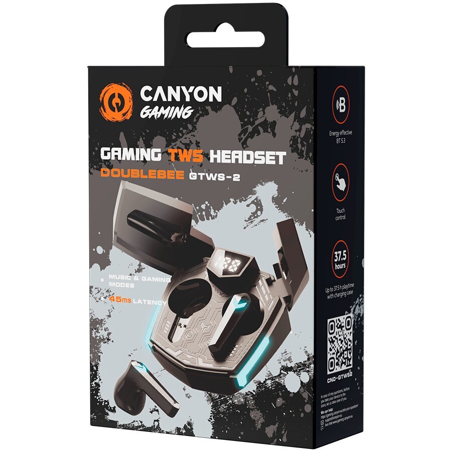 Canyon DoubleBee GTWS-2 Black CND-GTWS2B hinta ja tiedot | Kuulokkeet | hobbyhall.fi