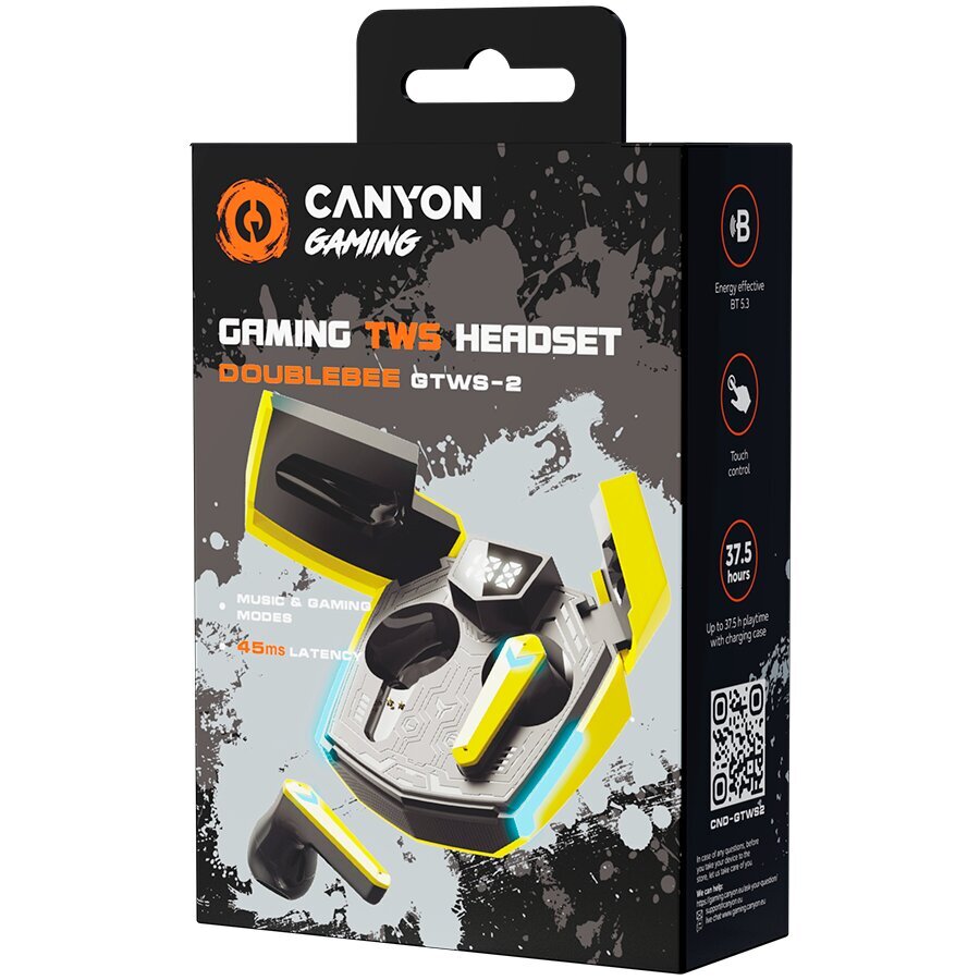 Canyon DoubleBee GTWS-2 Yellow CND-GTWS2Y hinta ja tiedot | Kuulokkeet | hobbyhall.fi