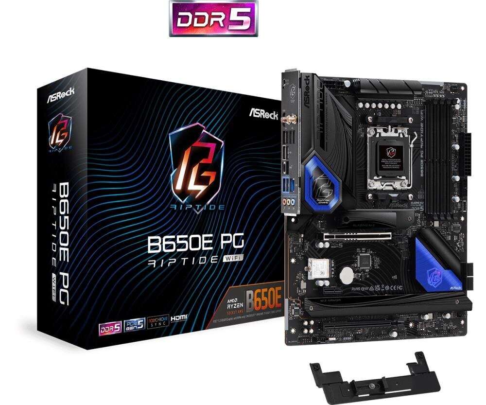 MB ASRock AMD AM5 B650E PG RIPTIDE WIFI -emolevy hinta ja tiedot | Emolevyt | hobbyhall.fi