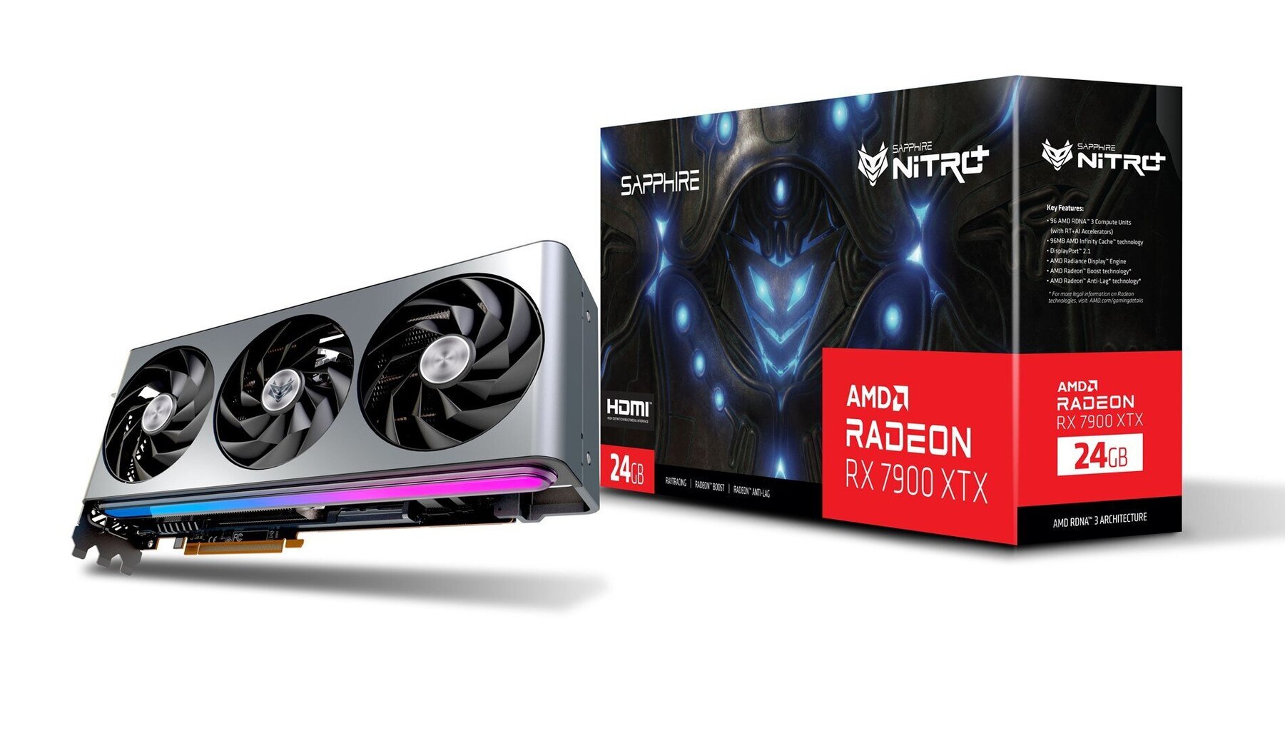 Sapphire Nitro+ AMD Radeon RX 7900 XTX Vapor-X 24GB (11322-01-40G) hinta ja tiedot | Näytönohjaimet | hobbyhall.fi