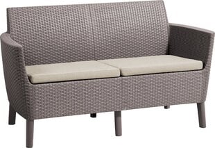 Salemo 2-istuttava sohva, beige hinta ja tiedot | Puutarhatuolit | hobbyhall.fi