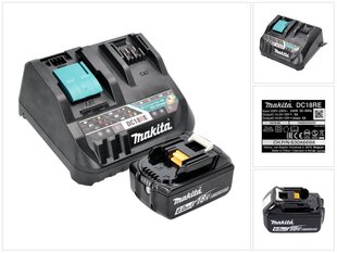 Makita virtalähdesarja 18 V 1x BL 1860 B akulla 6,0 Ah + DC 18 RE pikalaturi hinta ja tiedot | Akkuporakoneet ja ruuvinvääntimet | hobbyhall.fi