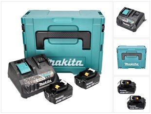 Makita virtalähdesarja 18 V 2x BL 1830 B akulla 3,0 Ah + DC 18 RE pikalaturi + Makpac hinta ja tiedot | Akkuporakoneet ja ruuvinvääntimet | hobbyhall.fi